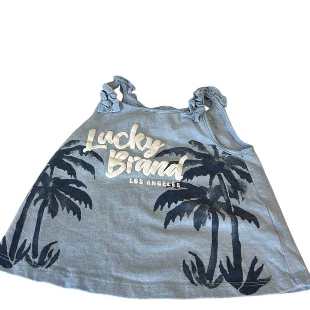 Lucky Brand girls 3T tank top w/palm tree Los Angeles